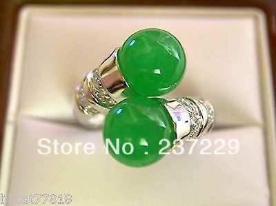 Prijs ^^^^ Mooie Tibet Natuurlijke Groene Steen Ring Maat 7-9