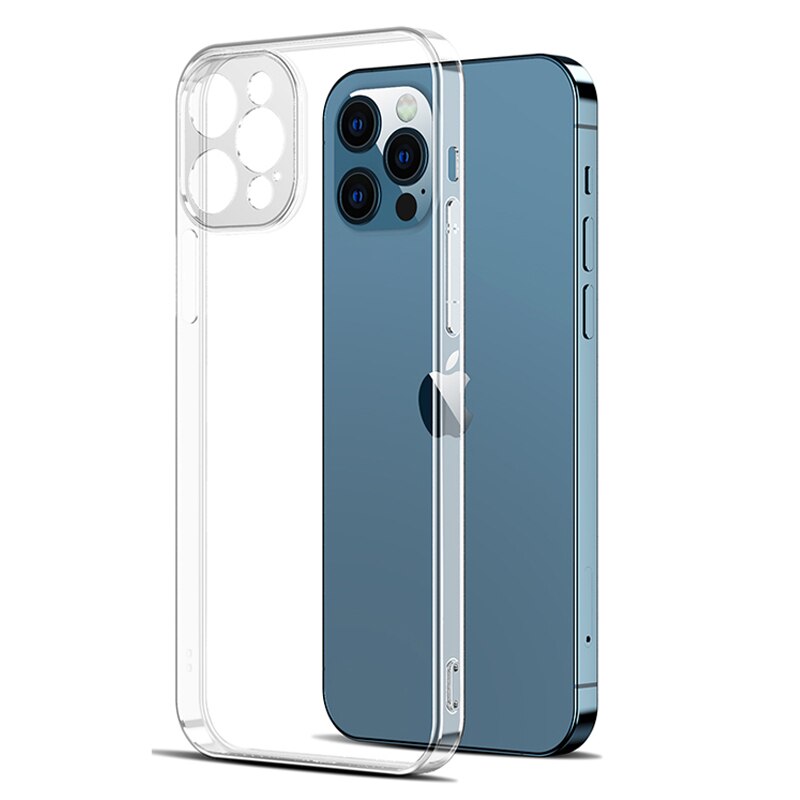 Funda de teléfono de TPU suave para iPhone 11, 12 Pro Max, XS Max, XR, X, 12 mini, 6, 6s, 7, 8 plus, SE , cubierta trasera transparente 13: For iphone 12ProMax