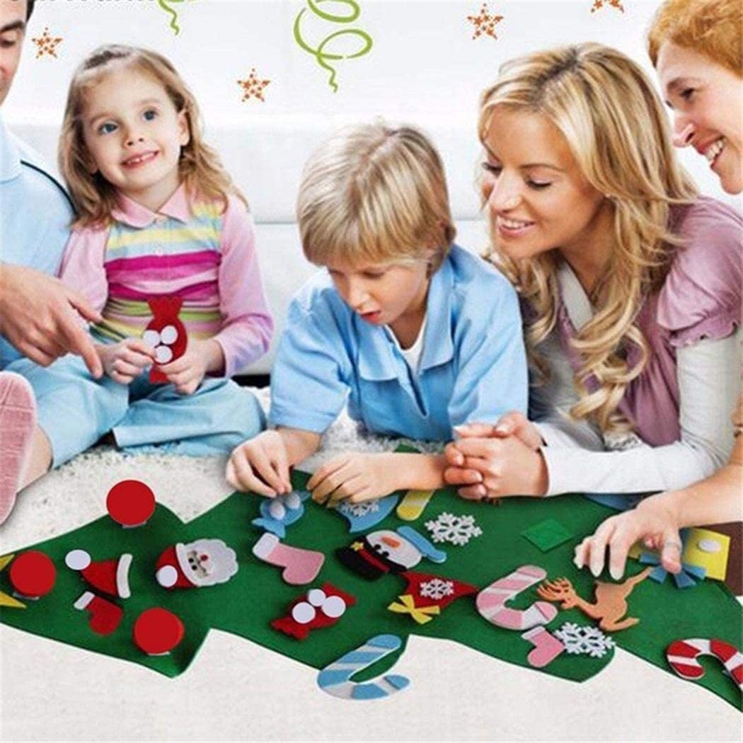 Barn gjør-det-selv filt juletre julepynt til hjemmet navidad år julepynt julenissen juletre