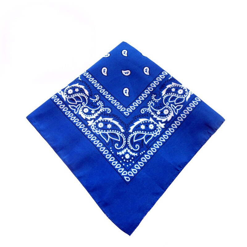Women Cotton Bandana Scarf Square Female Bandanas 55cm*55cm Headwear Rock Girls Head Scarf Headbands Hair Accessories: Sapphire
