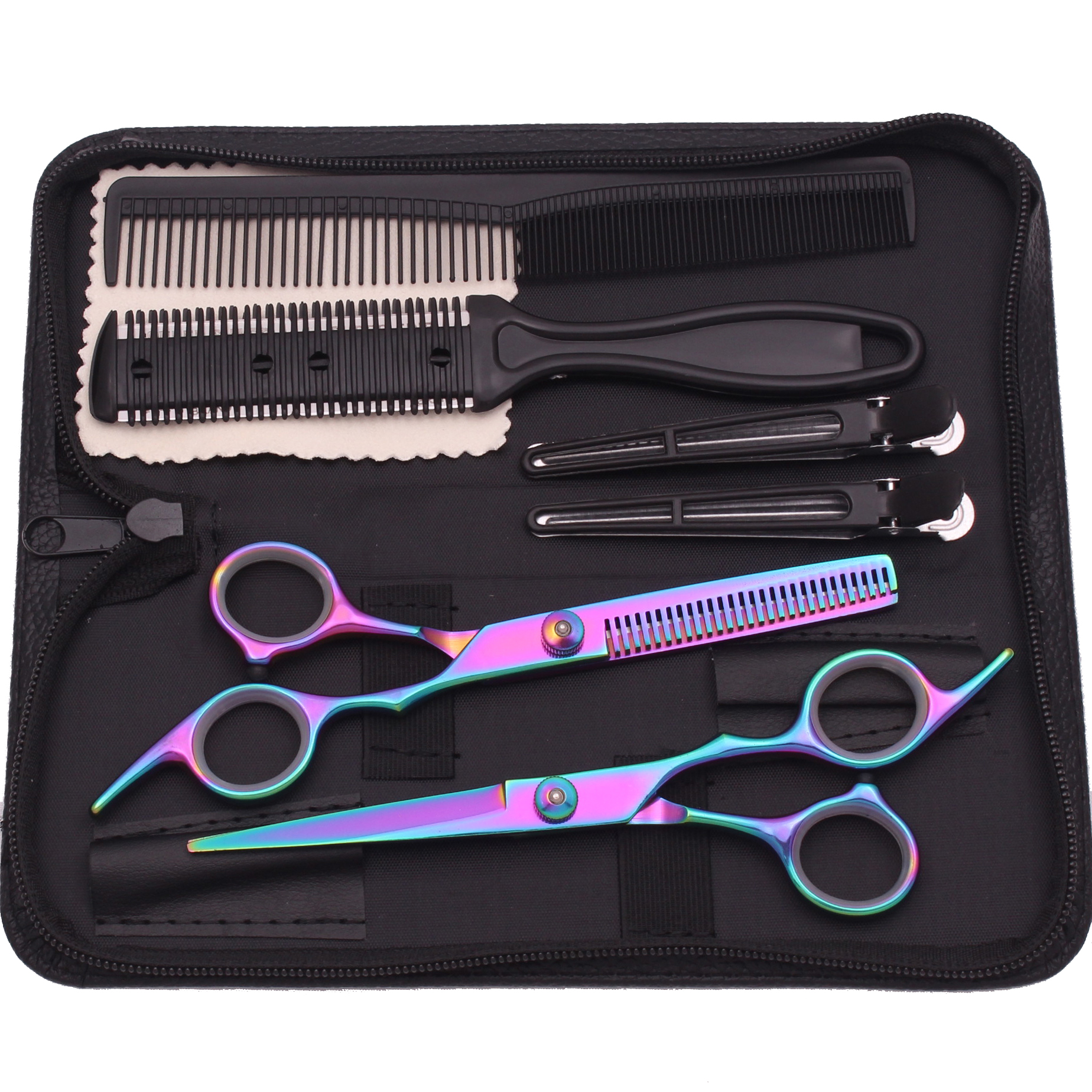 6,0 '' inch haarschaar Professionele knipschaar Dunner kappers Kapselset Salon Kapper en thuis Japans staal 1001: Donker Kaki