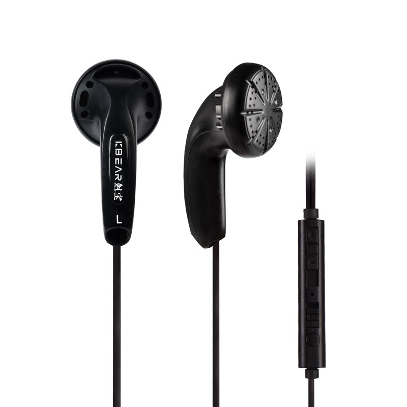 KBEAR-auricular Stellar con controlador dinámico, 15,4mm, japonés, PPS, auricular de graves música de DJ: Black with mic