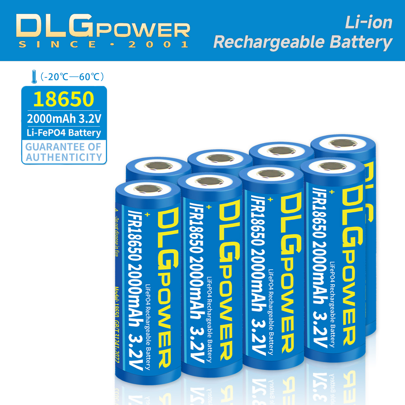 Aipeke 2025 100% novo hg2 18650 2000mah bateria recarregável 18650 3.2v baterias de energia de descarga + níquel diy