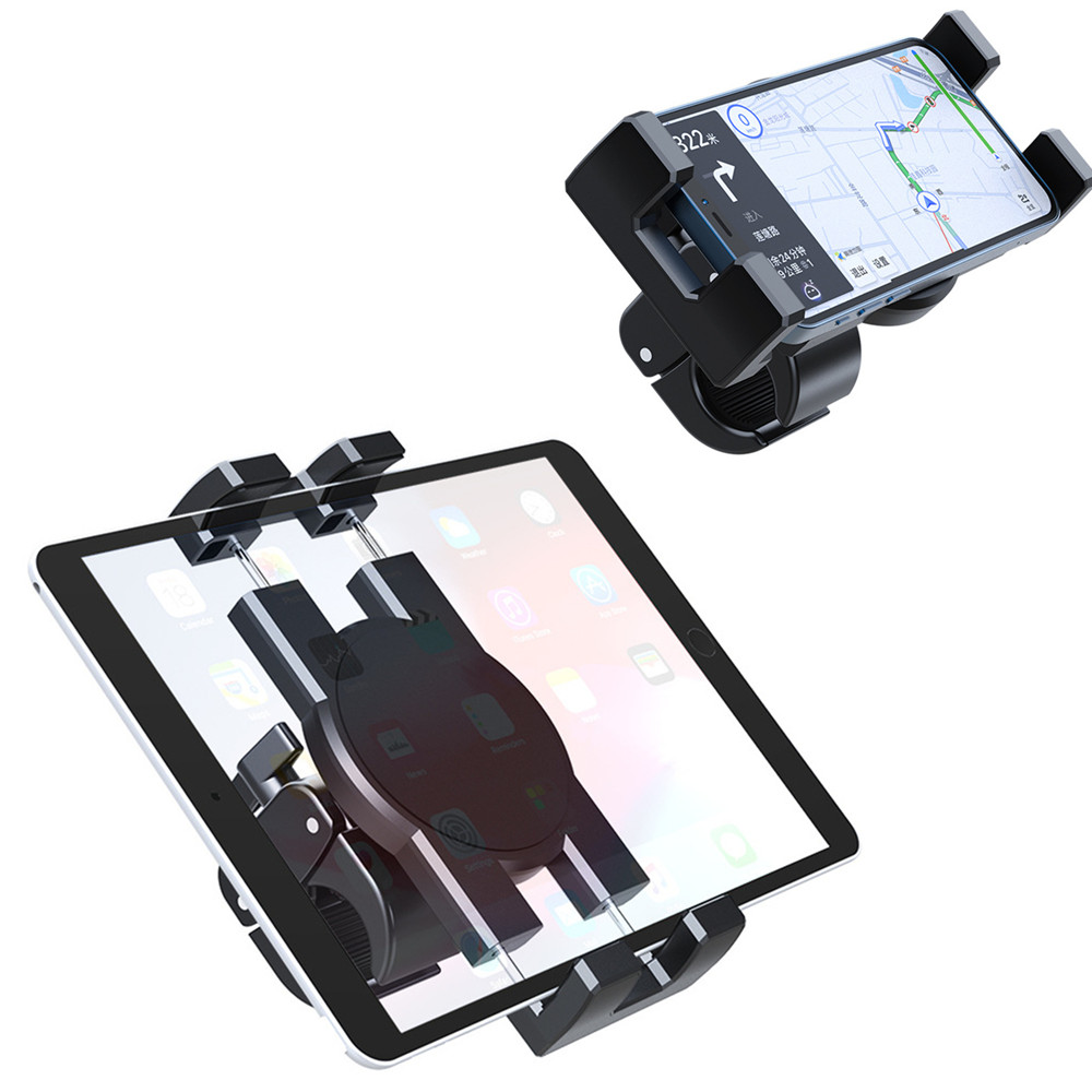 Soporte de abrazadera para tableta y manillar de 4,7 a 13 pulgadas, soporte para teléfono con Clip para motocicleta, bicicleta y Scooter para iPad 12,9 S8 S7 Fe Plus