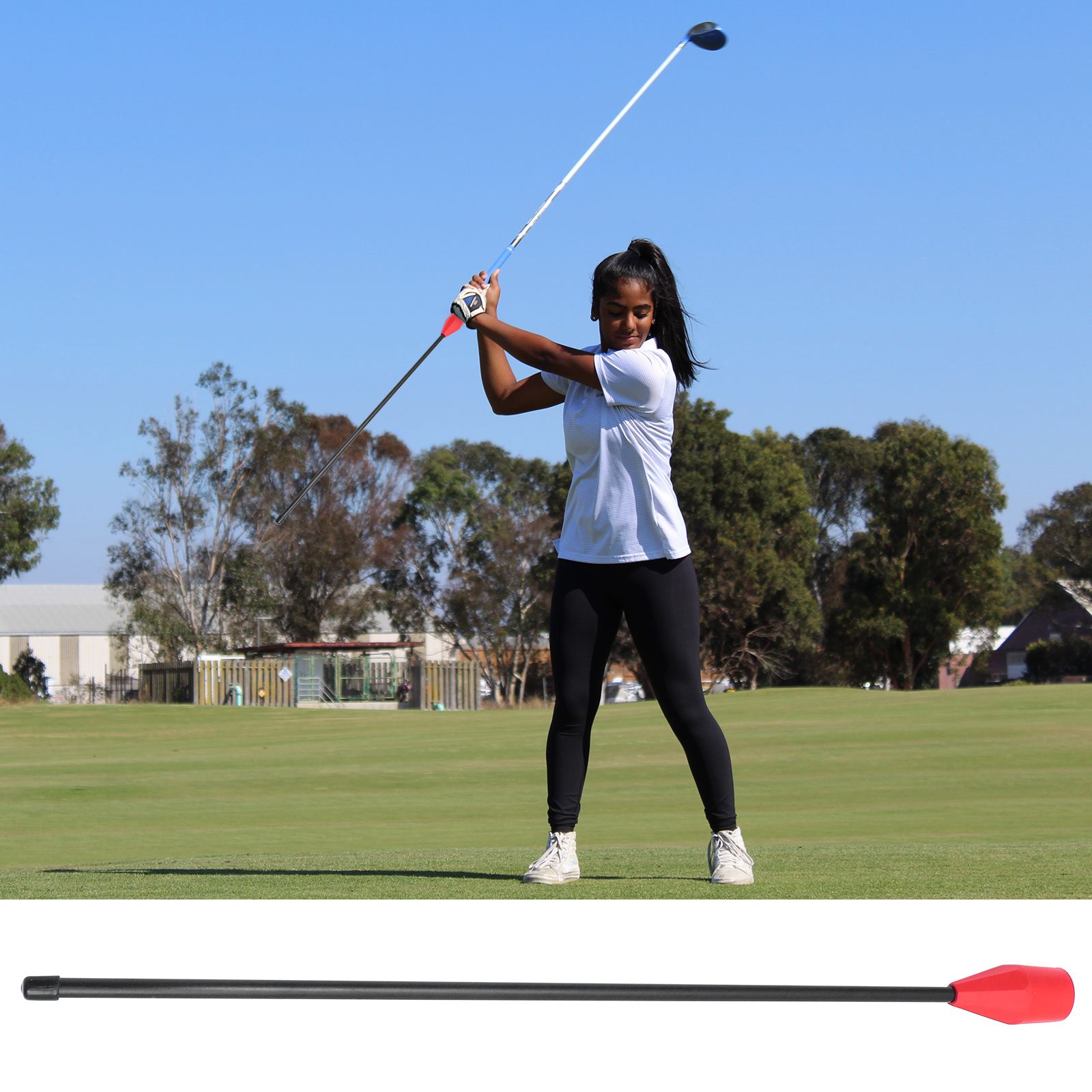 1pc Golf Alignment Stick Golf Swing Trainer Tempo Balance Gesture Correcting Golf Training Aid