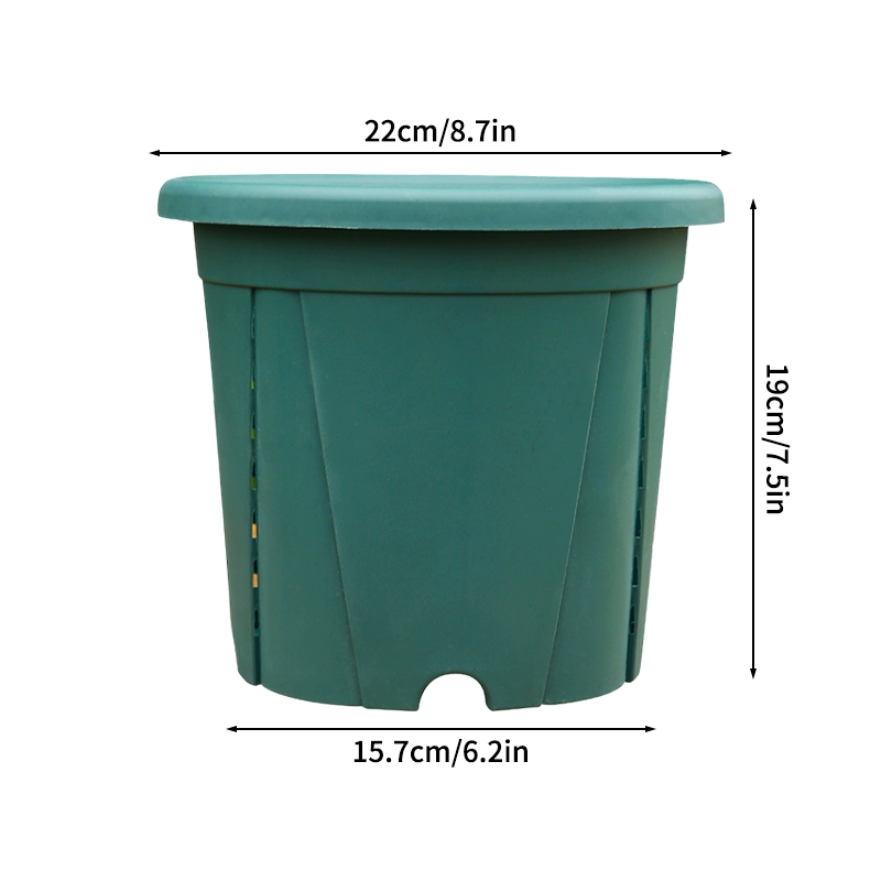 Plastic Green Plant Flower Pot Thickened Resin Gallon Pot Balcony Planting Flower Pot Root Control Breathable Seedling Planters: Blue