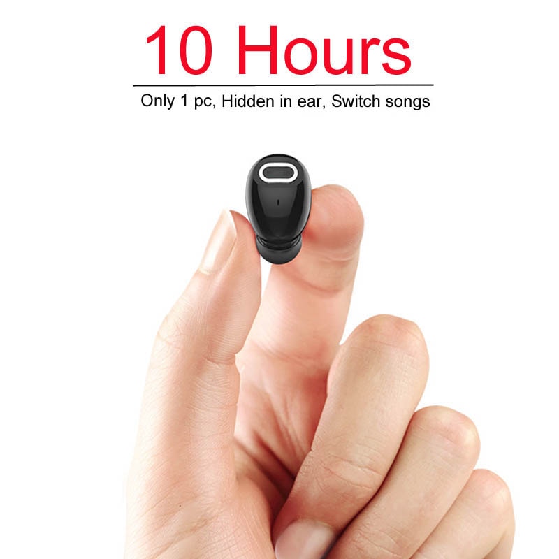 Single Bluetooth Earbuds 10 Hours Music Time, Wireless Bluetooth Earphone Headset Hands-free for iPhone Xiao mi Huawei Phones