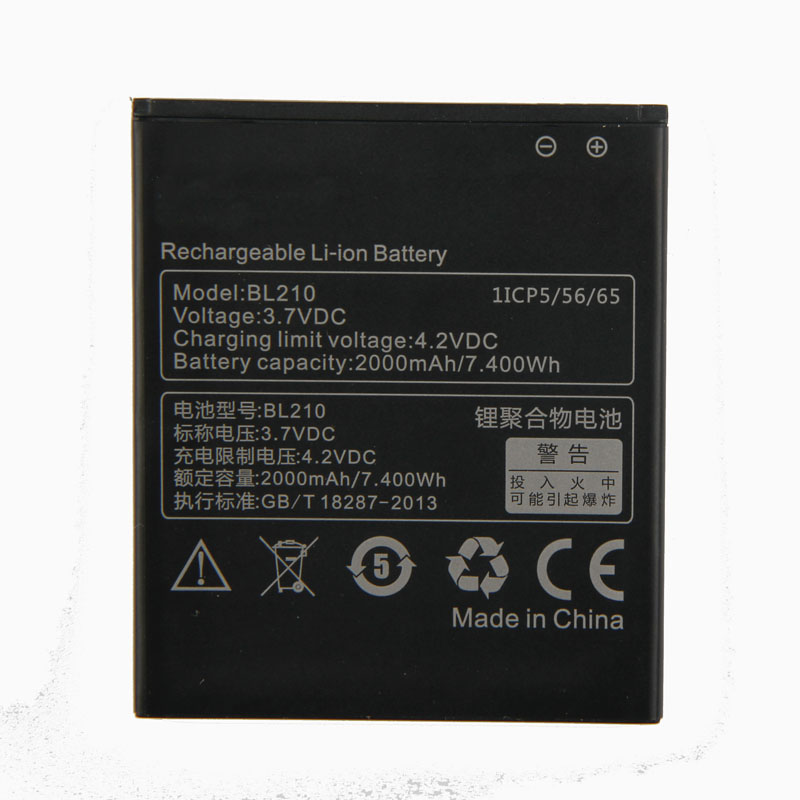 Originele BL210 Batterij Voor Lenovo A536 A606 S820 S820E A750E A770E A656 A766 A658T S650 2000mAh