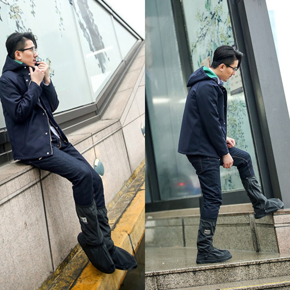 Non-Slip Boot Covers Unisex Shoes Protectors for Rainy Snowy Day 1 pair Motorcycle Scooter Bike Rain Shoes Cover Waterproof