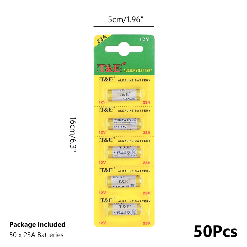 23A 12V Alkaline Batteries 23A 23AE A23 E23A V23GA MN21 GP23A LRV08 8F10R 8LR23 8LR923 Dry Battery For Remote Control Radio