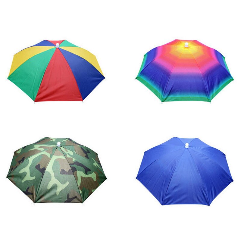 Foldbar hat hovedbeklædning paraply solskærm vandtæt kasket til udendørs aktivitet baseball vandreture camping hovedudstyr