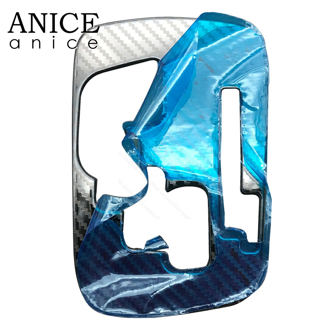 Carbon Fiber Color Steel Auto Gear Shift Panel Trim Fit for Toyota Hilux Revo Rocco RHD