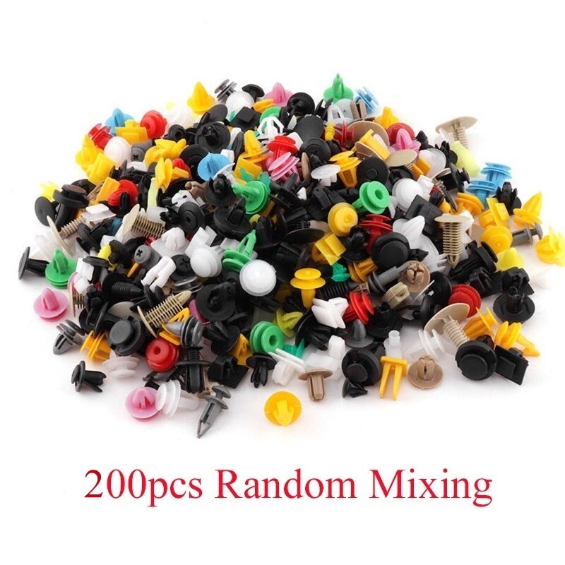 1000 Pcs 30 kinds Universal Mixed Auto Fastener Car Bumper Clips Retainer Car Fastener Rivet Door Panel Liner for All Car: 200PCS