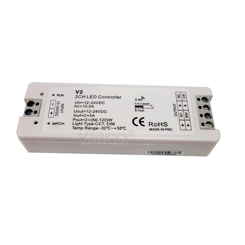 2.4g rf langaton led-kosketuskaukosäätimen himmennin 1ch 2ch 3ch led-ohjain yksiväriselle / värilämpötilalle / rgb led-nauhalle