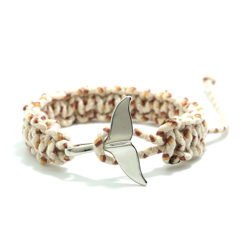Pulsera trenzada hecha a mano para hombre, Brazalete de hilo 100% algodón, color verde y negro, con cola de gancho fácil, para él, Joias: Silver Grey