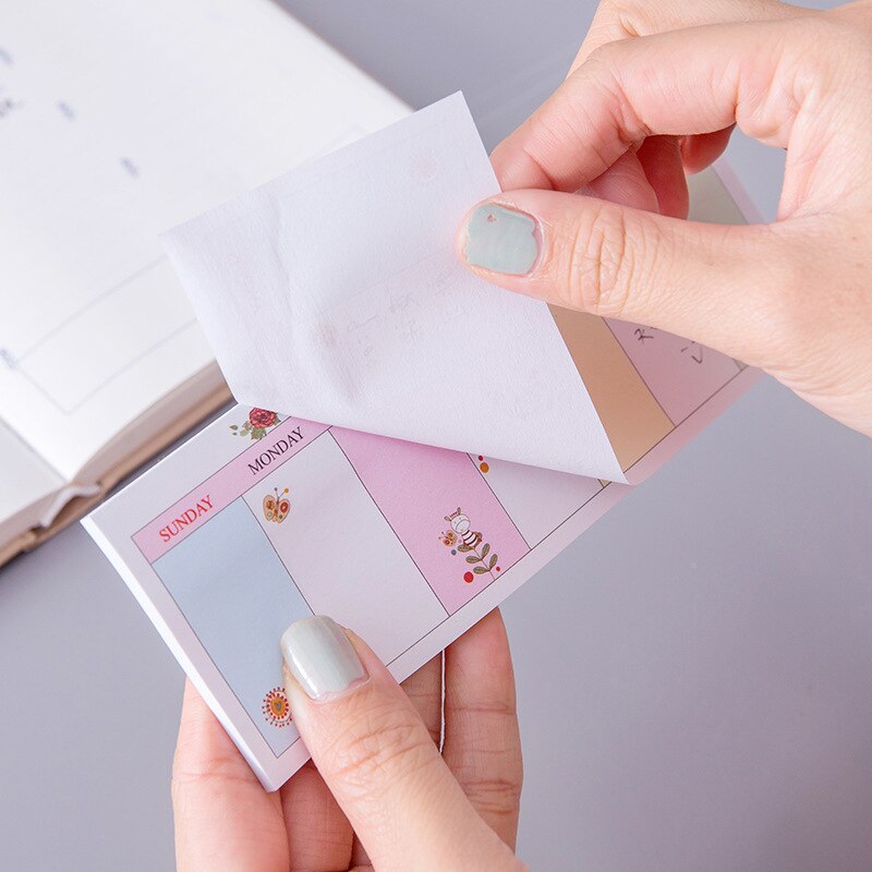 1pc planeringsbok 165mm*65mm 40 sidor lång veckoplanerare n gånger postjobb lärandepromemoria schemaplanerare arrangör