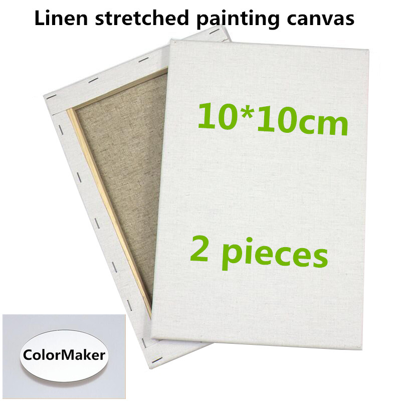 10x10cm mini lienzo de pintura en blanco lienzo estirado
