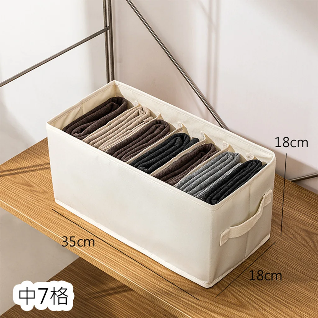 Washable oxford Fabric Folding CD Storage Box underwear Foldable Bins Toys Organizer With Lid Storage Basket Laundry Basket: Light Grey