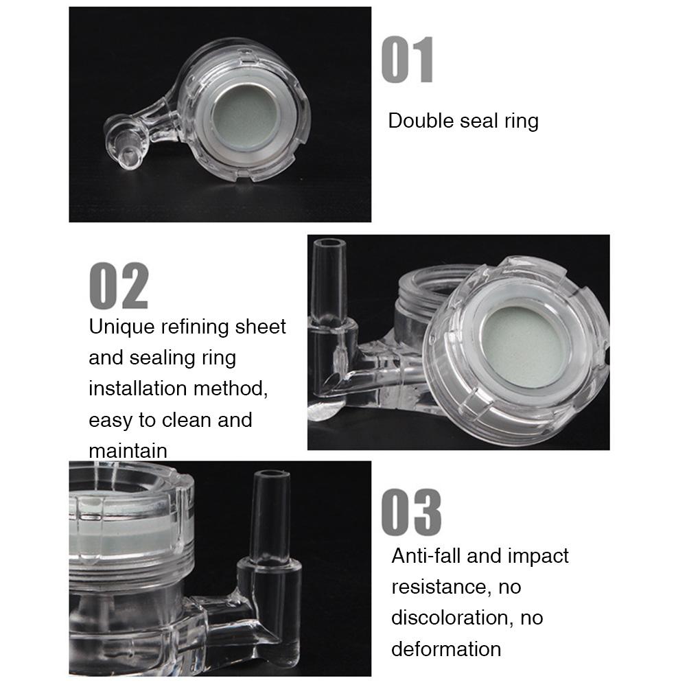 Fish Tank Air O2 Refiner Aquarium Oxygen Pump CO2 Diffuser Ultra-quiet Aeration Oxygenated Nano Bubble Stone