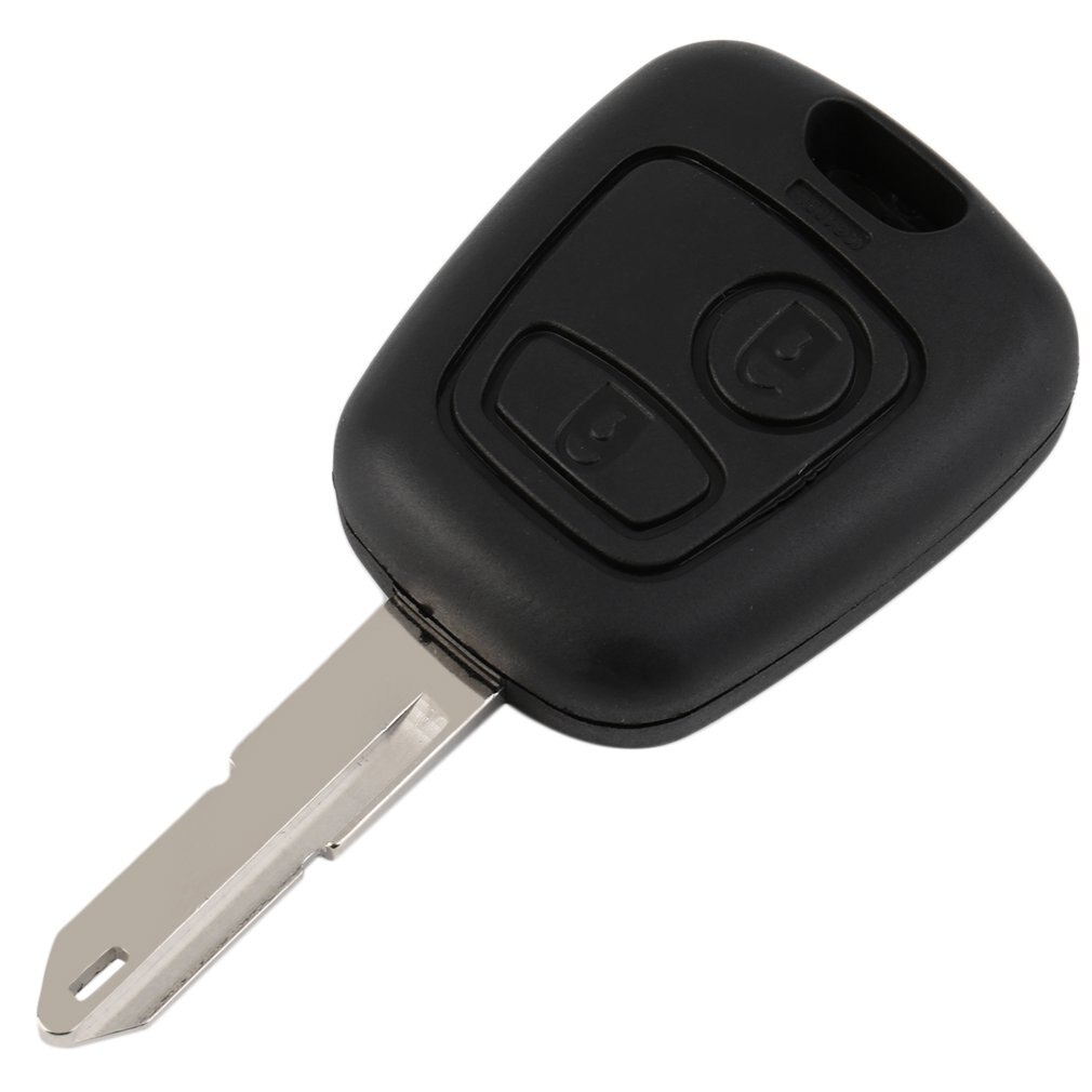 2 Buttons Remote Key Fob Case Shell Blade Cell Battery For Peugeot 206 Key