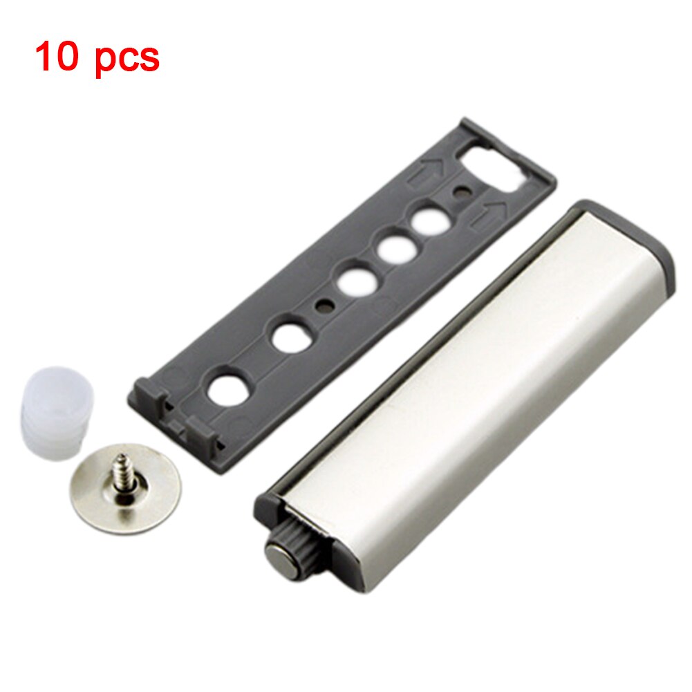 10pcs Push To Open Drawer Hinges Kitchen Magnetic Door Catch Latch Cabinet Home Furniture With Screws Cupboard Stainless Steel