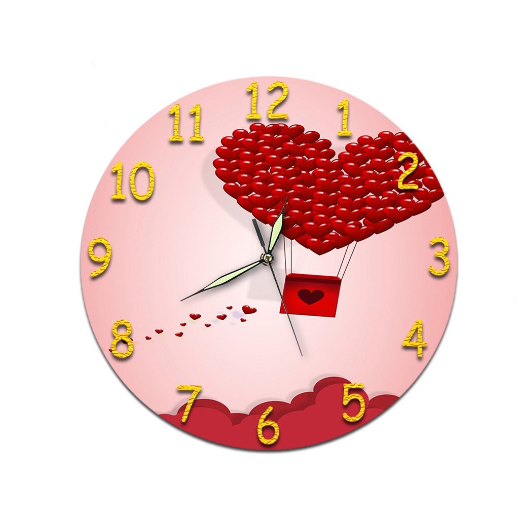 Valentine's Day Living Room Digital Wall Clock Acrylic Mute Clock Digital Wall Clock Acrylic Silent Stereo: G