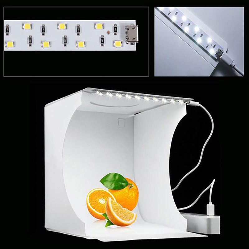 Mini Ring Lightbox Folding Portable Photo Studio Box Photography Softbox light box Studio Shooting Tent Box Shooting Tent LED