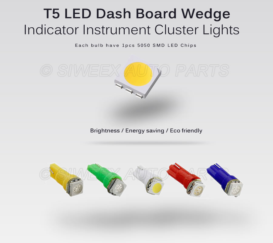 Ampoule LED T5 DC 24V 5050 SMD, 20 pièces, lumières intérieures de voiture, indicateur de réchauffement de tableau de bord, indicateur de cale pour camion, Van, Instrument, lampe dôme
