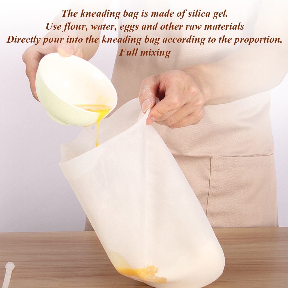 Utensilios de pastelería de cocina de silicona blanda para la conservación de amasar la masa, bolsa mezcladora de harina, accesorios para utensilios de cocina en casa, herramientas para hornear