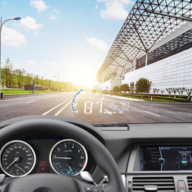 Car Electronics Head Up Display Speedometer Hud Projector On Windshield GPS Speedometer GPS HUD Obd2 Information Display Module