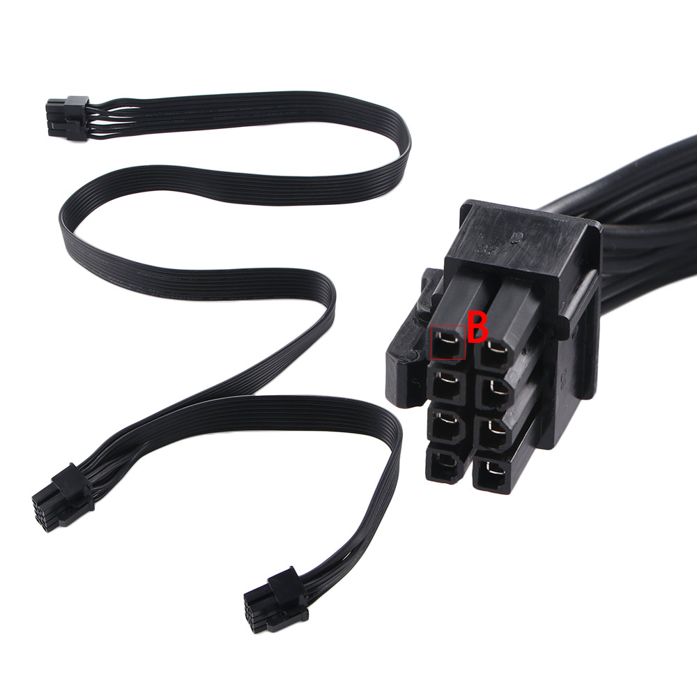 60Cm 18awg 8 Pins Mannelijk Naar Dubbel 8pin (6 + 2) Mannelijke Pci-e Video Grafische Kaart Voedingskabel Gpu Voeding Verlengkabel Snoer: Rood