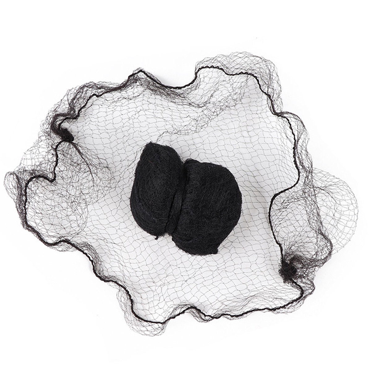 Filet à cheveux en Nylon Durable pour chignon, outil de coiffure, noir café Beige marron blanc or, maille pour perruques, 20 pièces/lot: Jet-noir