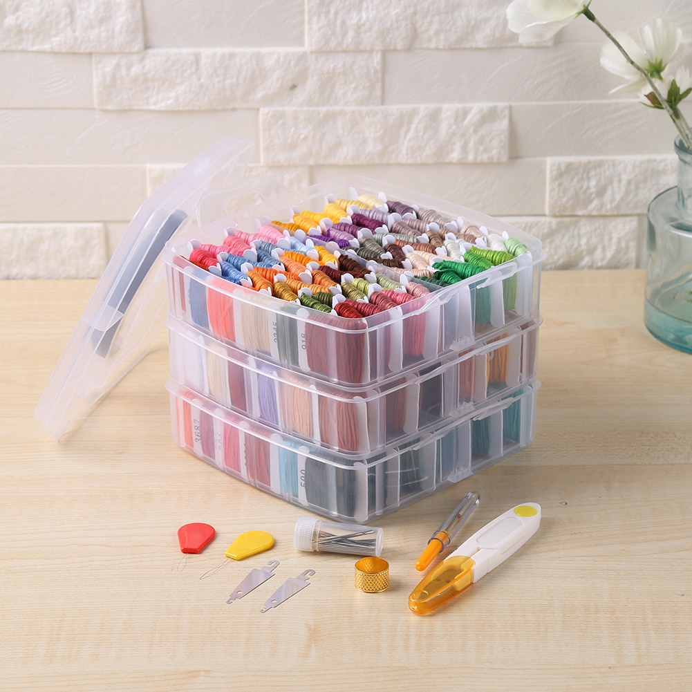 Sewing Floss Box Set 192 Colors Cross Stitch Embroidery Thread Tool Eco-Friendly DIY Sewing Stitching Accessories Crafts