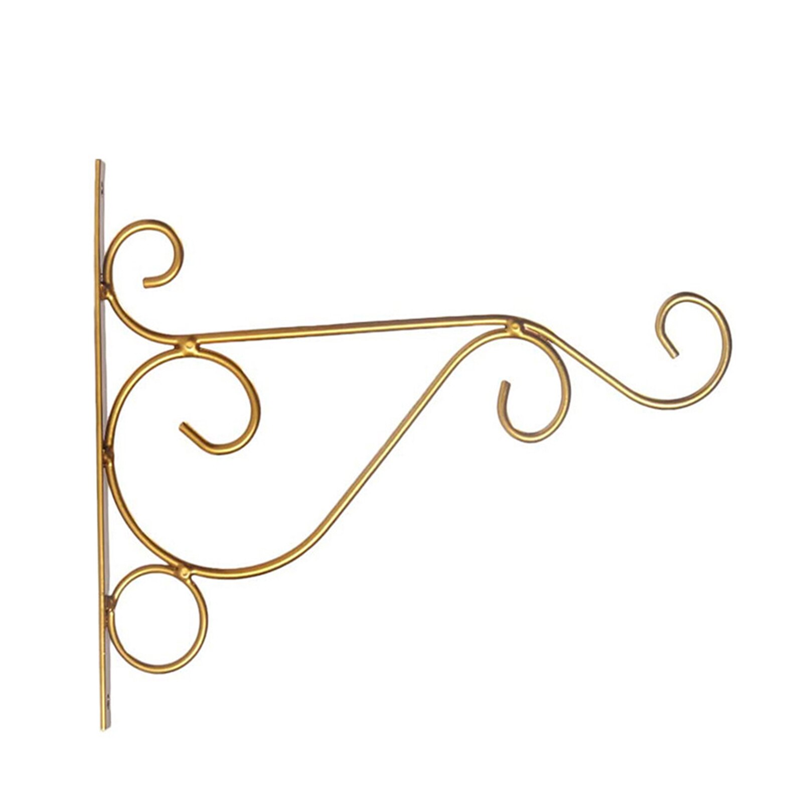 Soporte de hierro forjado para plantas colgantes, marco de gancho para macetas, decoración de jardín, ganchos para macetas, novedad: Golden 30x20cm