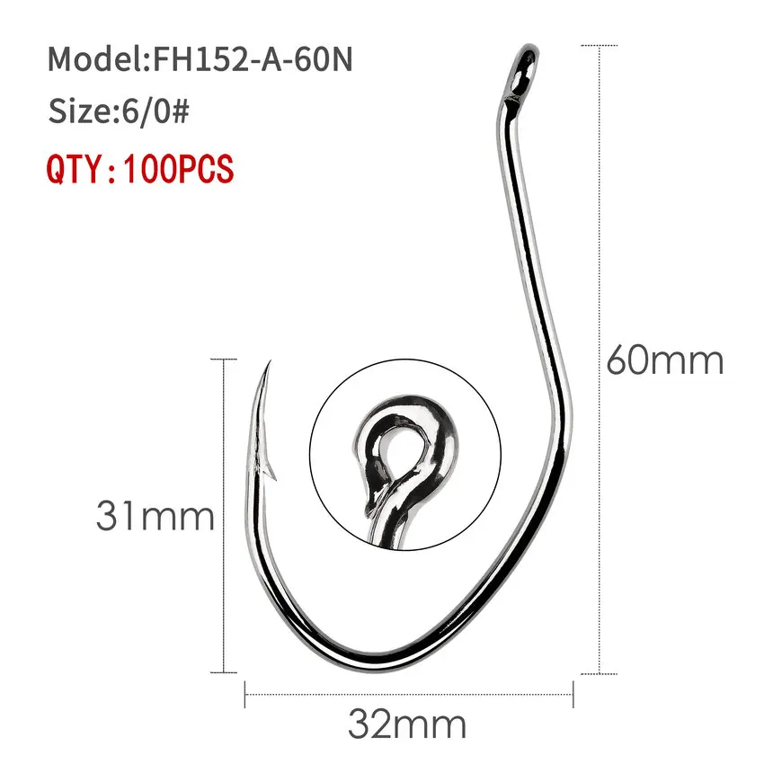 100 Stuks Prikkeldraad Meerval Vishaak Karpervissen Haak Cirkel Vishaak Crank Jig Haak Visgerei Accessoires: Licht Geel