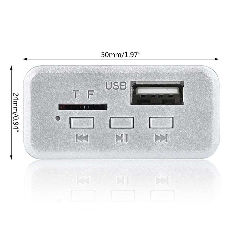 Radio samochodowe Bluetooth 5.0 odtwarzacz MP3 5V 12V płytka dekodera WMA moduł Audio FM TF USB 3.5mm AUX dla samochodów