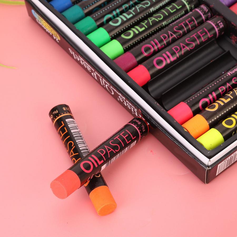 24 färger oljepastell graffiti mjuk pastell målningsverktyg ritning penna skolan brevpapper konsttillbehör mjuk krita set