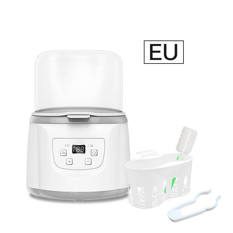 Flessenwarmer Fles Sterilisator Dubbele Flessenwarmer Voor Moedermelk Nauwkeurige Temperatuurregeling Warmer Verwarming Voedsel: White EU