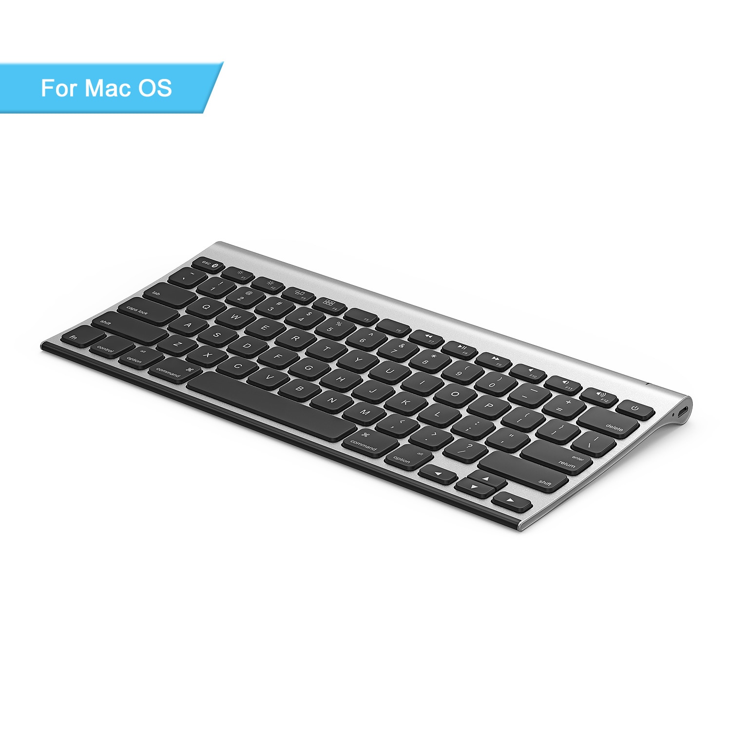 Jelly Comb Rechargeable Bluetooth Keyboard for Mac OS Compact Wireless Keyboard Compatible for MacBook Air MacBook Pro iMac Pro