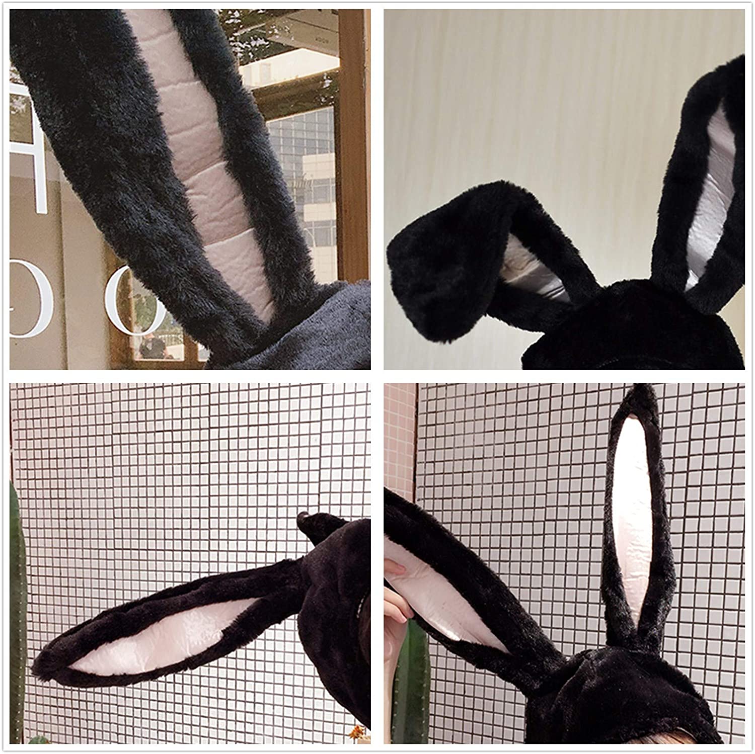 Black Easter Bunny Hat Cute Rabbit Ears Costume Funny Party Favors Hats Easter Decorations Bonnet Warm