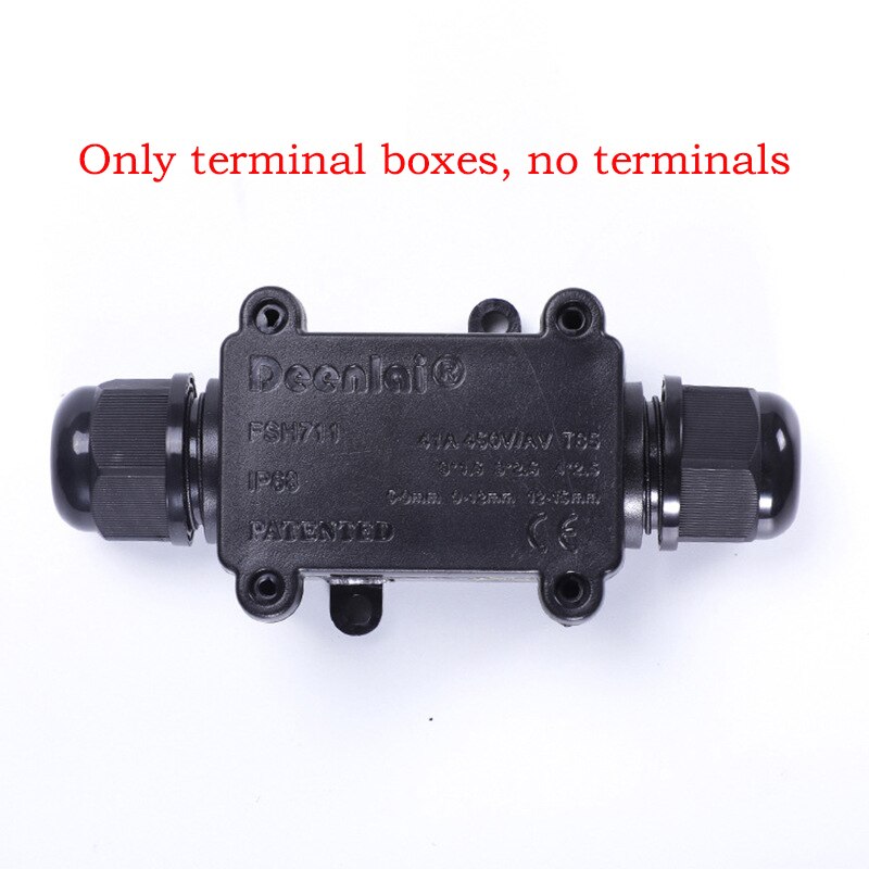 IP68 Waterproof Terminal Box FSH711 Indoor Small Outdoor Terminal Waterproof Terminal Box with Terminal Terminal 2 3 4 Way: 5PCS / No terminals