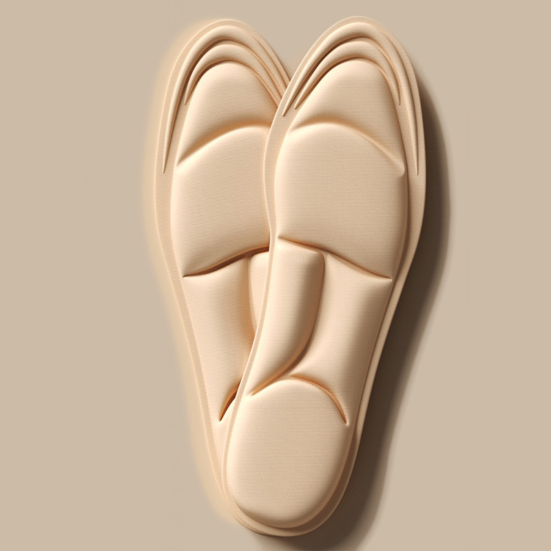 Comfort Memory Foam Orthopedische Inlegzolen Voor Schoenen Vrouwen Mannen Platte Voeten Arch Ondersteuning Plantaire Fasciitis Massage Sport Schoen Pads: Beige Color / EU40-46 for Men