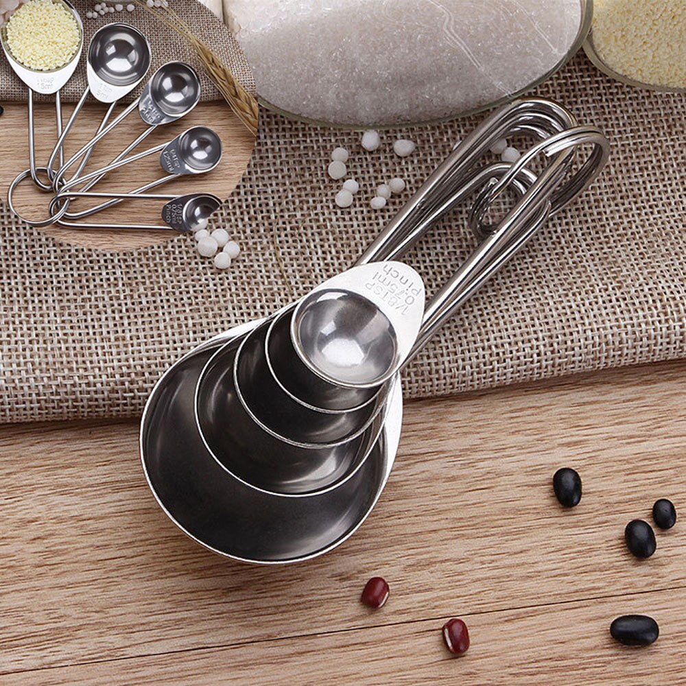 Measuring Spoons Stainless Steel Measuring Baking Spoons Cooking Cups Teaspoons Utensil Мерная Ложка