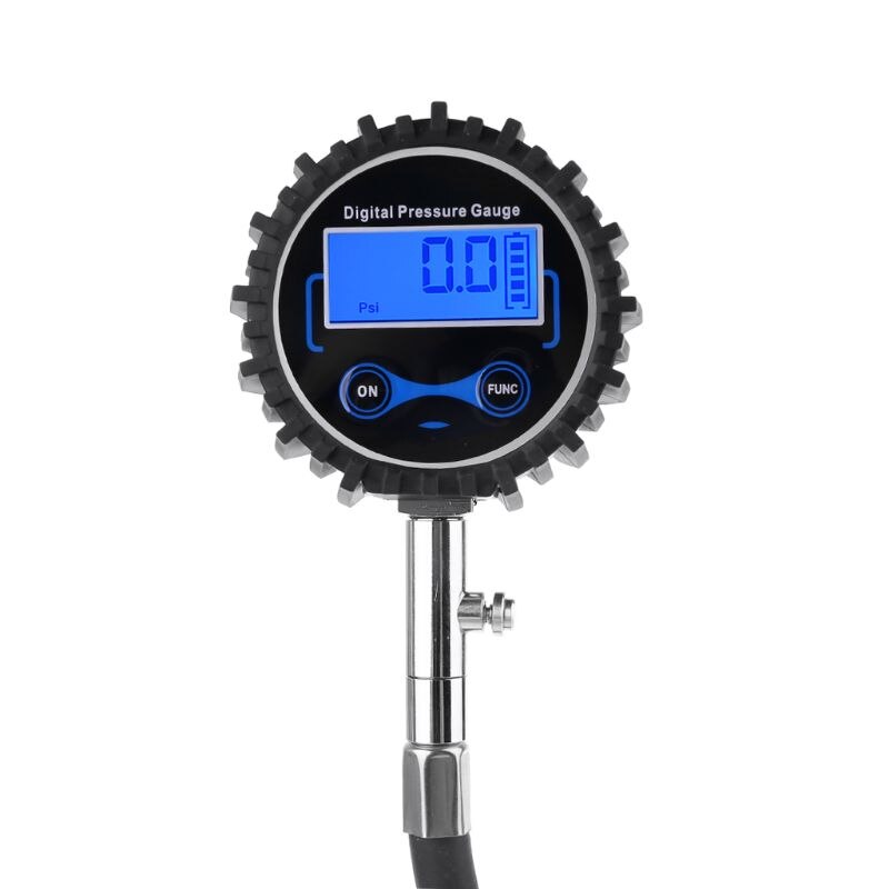 Digital dæktryksmåler 200 psi udskiftelig luftchuck til biler motorcykel rv suv truck tpms cykeldæk