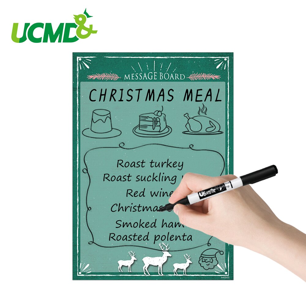 A4 Magnetic Daily Schedule Fridge Magnets Christmas Sticker Whiteboard Sheet Erasable Drawing Writing Remind Memo Message Board