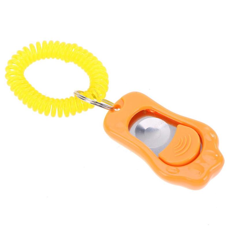 Fernbedienung Tragbare Ebene Hund Geschmack Clicker Klang Haustier Trainer Handgelenk Band Zubehör Leichtigkeit Portabilität Bequem Träger: Orange