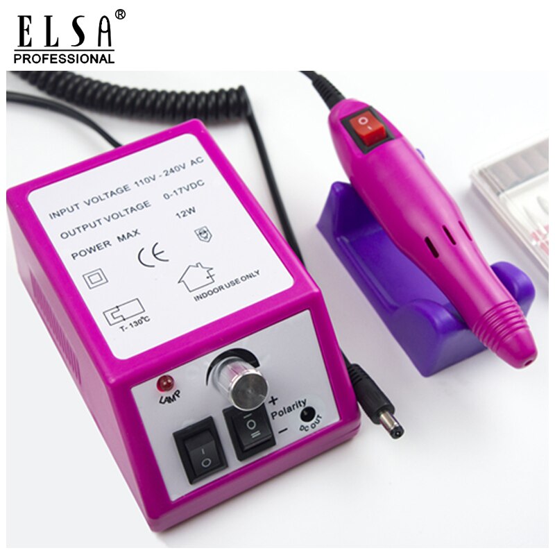 Profesjonalny elektryczny pilnik robić paznokci zestaw maszyn maszyna robić manicure paznokci ołówek robić makijażu Pedicure pilnik robić paznokci zestaw narzędzi robić paznokci tokarka robić paznokci: różowy