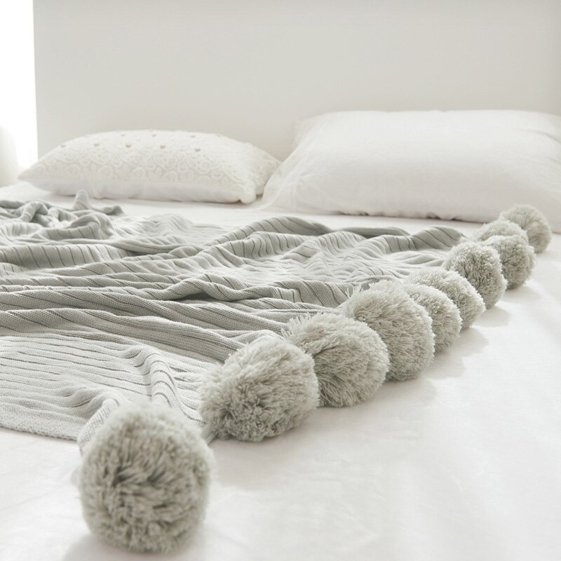 Hairball Katoen Breien Deken Dutje Airconditioning Novelty Deken Volwassen/Kinderen Bed Deken voor Alle Seizoen Bed, stoel, Bank: Gray / 100X105CM