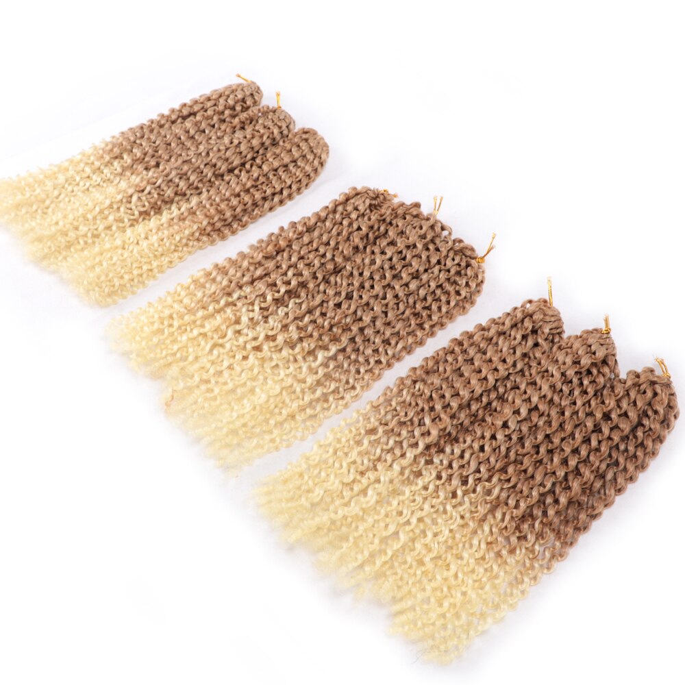 12 Inch Marley Crochet Braids 3PCS/Pack Synthetic Afro Kinky MarlyBob Braids Hair 24 Roots/Pack Ombre Colors Hair Extensions