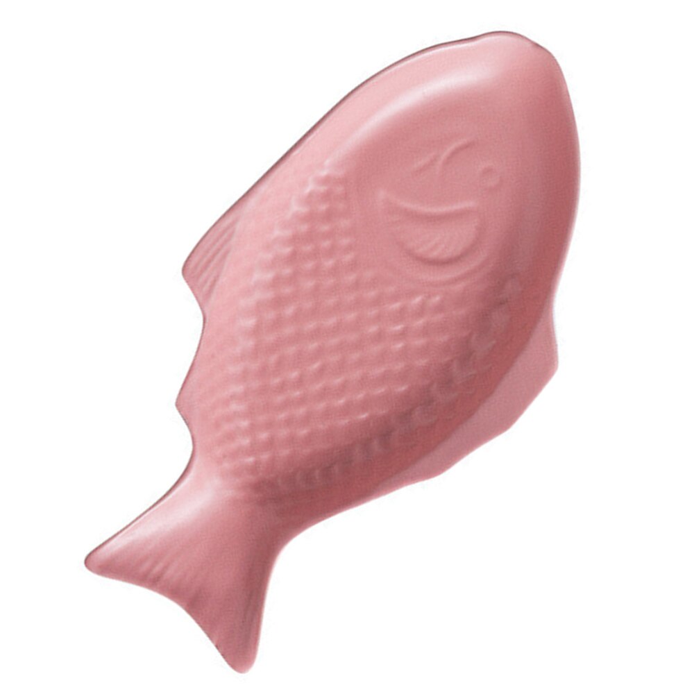 1PC céramique vaisselle créative assiette poisson en forme de plat stockage poisson Pan pour Restaurant maison dîner (11 pouces, rouge)